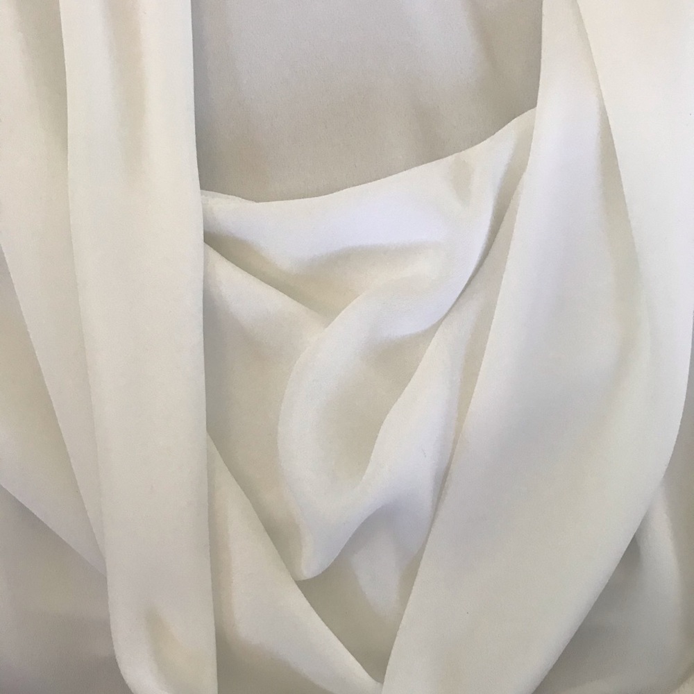 ZARA open drape back white blouse - Picture 6 of 10